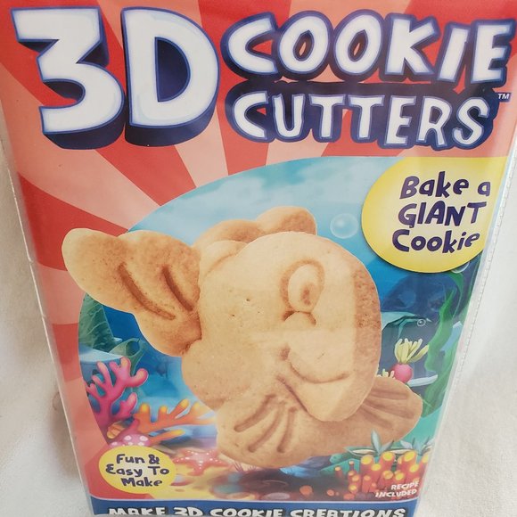 3D Cookie Cutters Bake A Giant Cookie Fish Giraffe - Picture 2 of 6